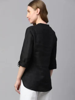 Women Cottonworld Tops & Shirts | Tops & Shirts^Women's Linen Regular Fit Blouse
