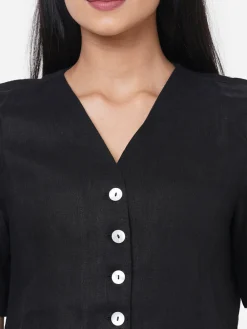 Women Cottonworld Tops & Shirts | Tops & Shirts^Women's Linen Regular Fit Blouse