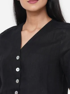 Women Cottonworld Tops & Shirts | Tops & Shirts^Women's Linen Regular Fit Blouse