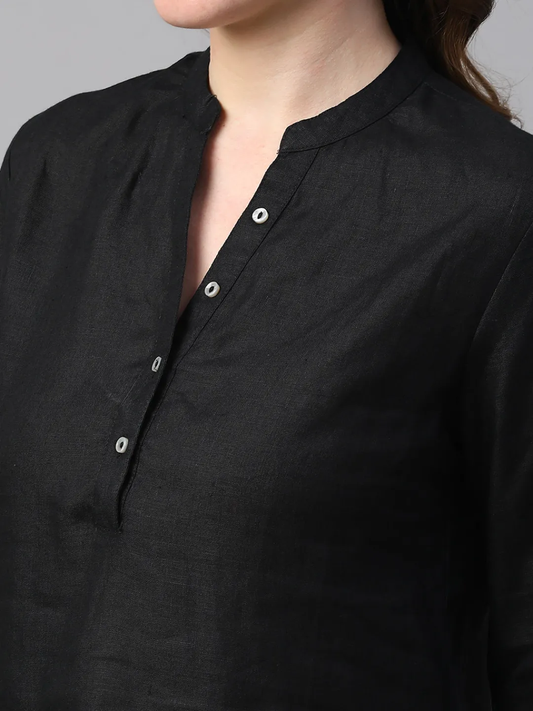 Women Cottonworld Tops & Shirts | Tops & Shirts^Women's Linen Regular Fit Blouse
