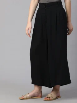 Women Cottonworld Culottes^Women's Linen Viscose Regular Fit Culotte