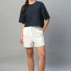 Women Cottonworld Round Neck^Women's 100% Cotton Boxy Fit Tshirt