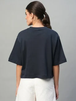Women Cottonworld Round Neck^Women's 100% Cotton Boxy Fit Tshirt