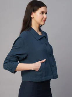 Women Cottonworld Jackets^Women's 100% Cotton Boxy Fit Jacket