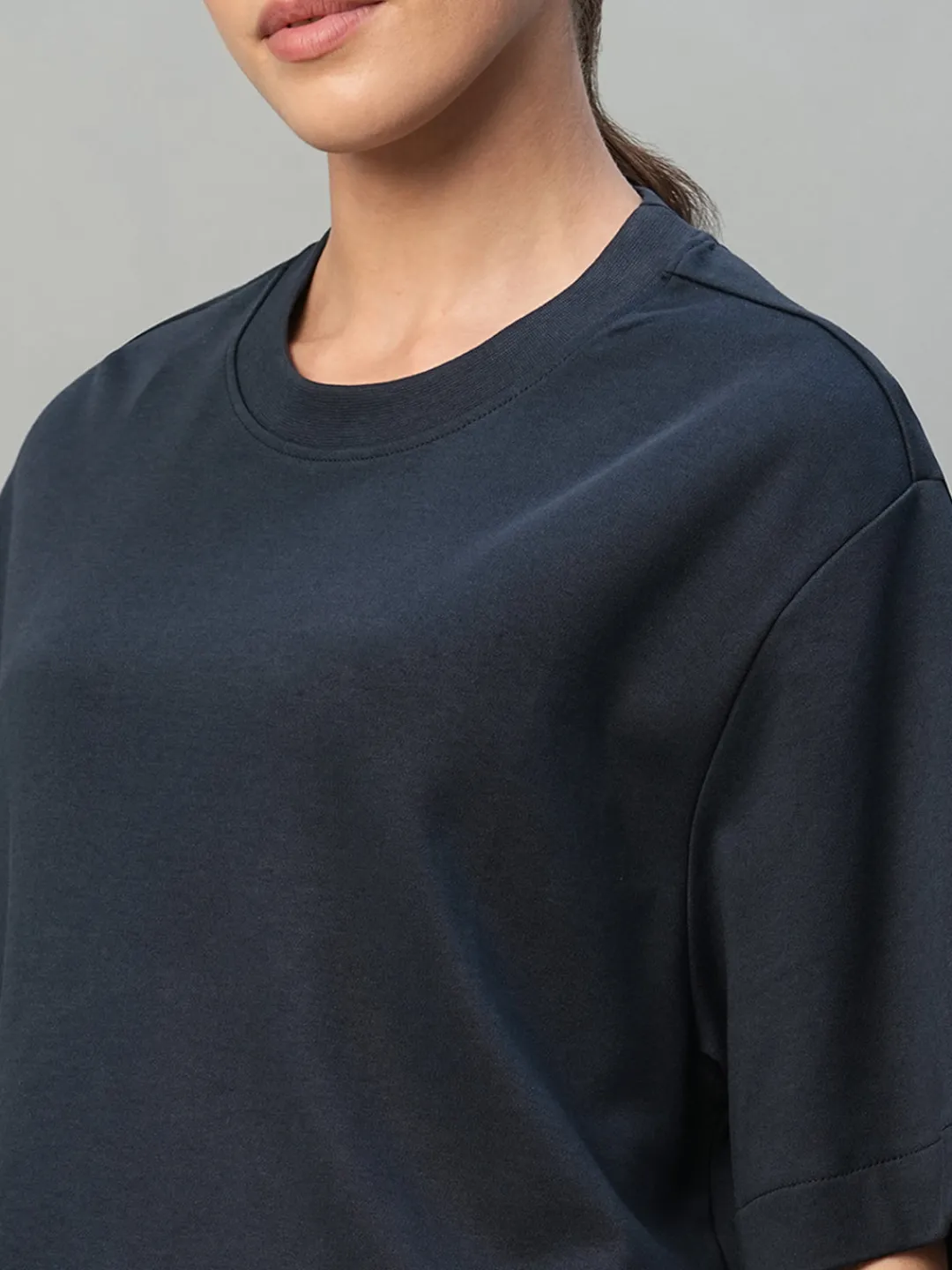 Women Cottonworld Round Neck^Women's 100% Cotton Boxy Fit Tshirt