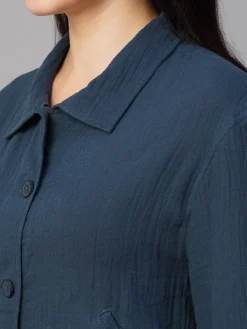 Women Cottonworld Jackets^Women's 100% Cotton Boxy Fit Jacket