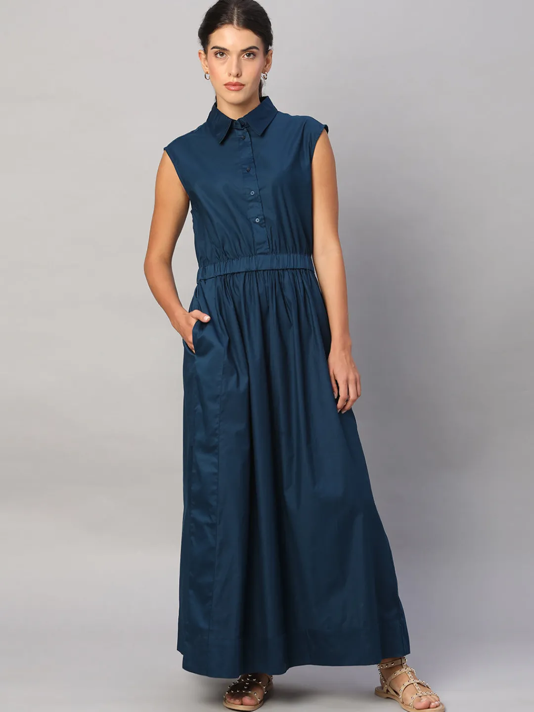 Women Cottonworld Dresses^Women's 100% Cotton Regular Fit Dress