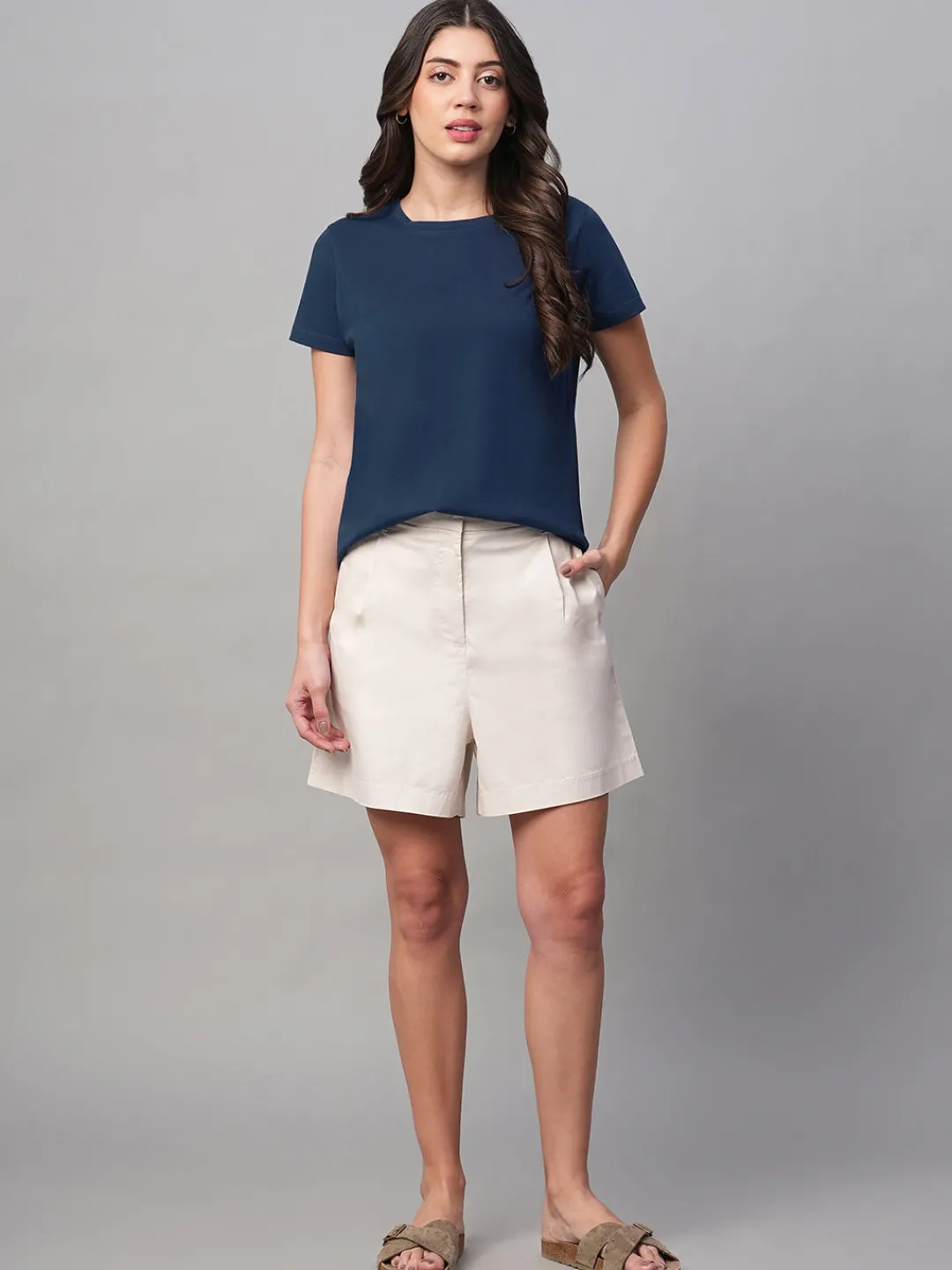 Women Cottonworld Round Neck | Regular Fit^Women's 100% Cotton Regular Fit Tshirt