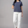 Women Cottonworld Round Neck | Regular Fit^Women's 100% Cotton Regular Fit Tshirt