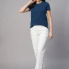 Women Cottonworld Round Neck | Regular Fit^Women's 100% Cotton Regular Fit Tshirt