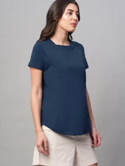 Women Cottonworld Round Neck | Regular Fit^Women's 100% Cotton Regular Fit Tshirt