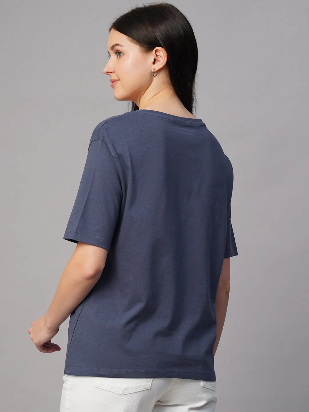 Women Cottonworld V-Neck | Regular Fit^Women's 100% Cotton Regular Fit Tshirt