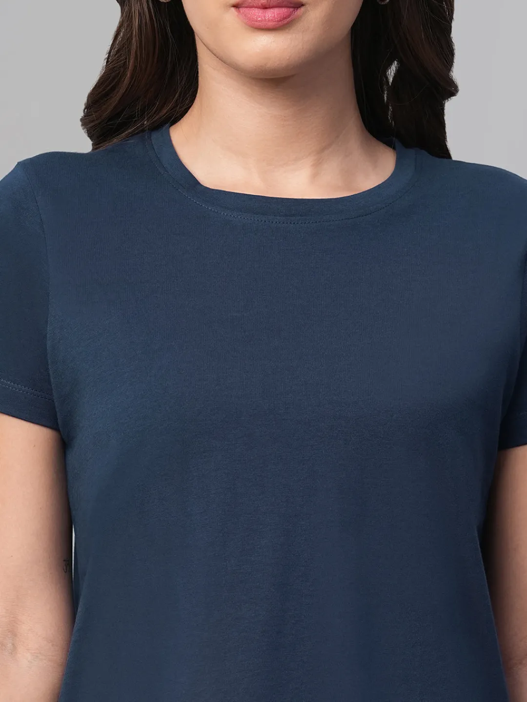 Women Cottonworld Round Neck | Regular Fit^Women's 100% Cotton Regular Fit Tshirt