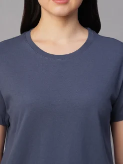 Women Cottonworld Round Neck | Regular Fit^Women's 100% Cotton Regular Fit Tshirt