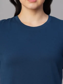 Women Cottonworld Round Neck | Regular Fit^Women's 100% Cotton Regular Fit Tshirt