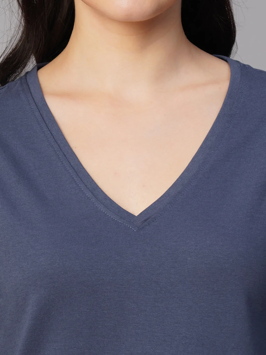 Women Cottonworld V-Neck | Regular Fit^Women's 100% Cotton Regular Fit Tshirt