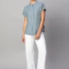 Women Cottonworld Tops & Shirts | Tops & Shirts^Women's 100% Linen Regular Fit Blouse