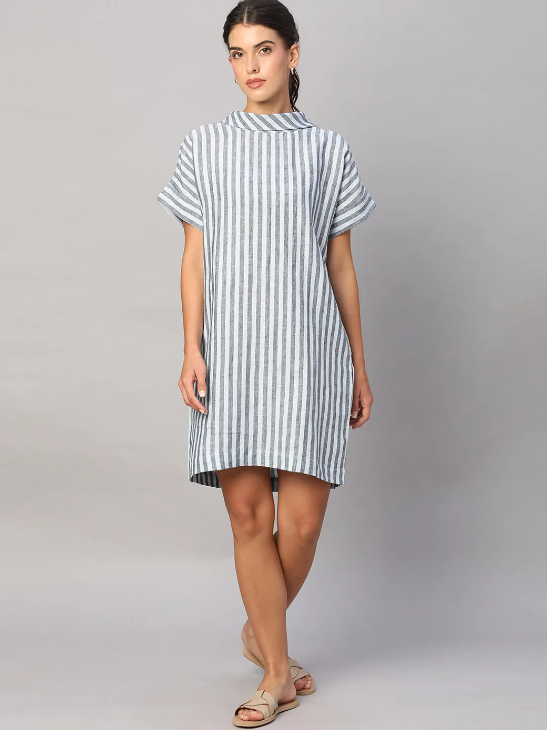Women Cottonworld Dresses | Dresses^Women's 100% Linen Regular Fit Dress