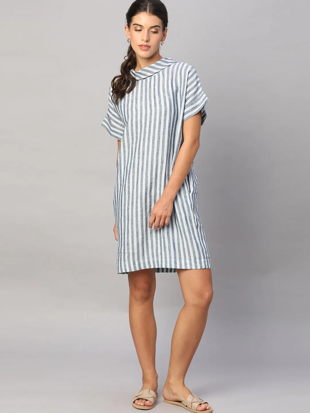 Women Cottonworld Dresses | Dresses^Women's 100% Linen Regular Fit Dress