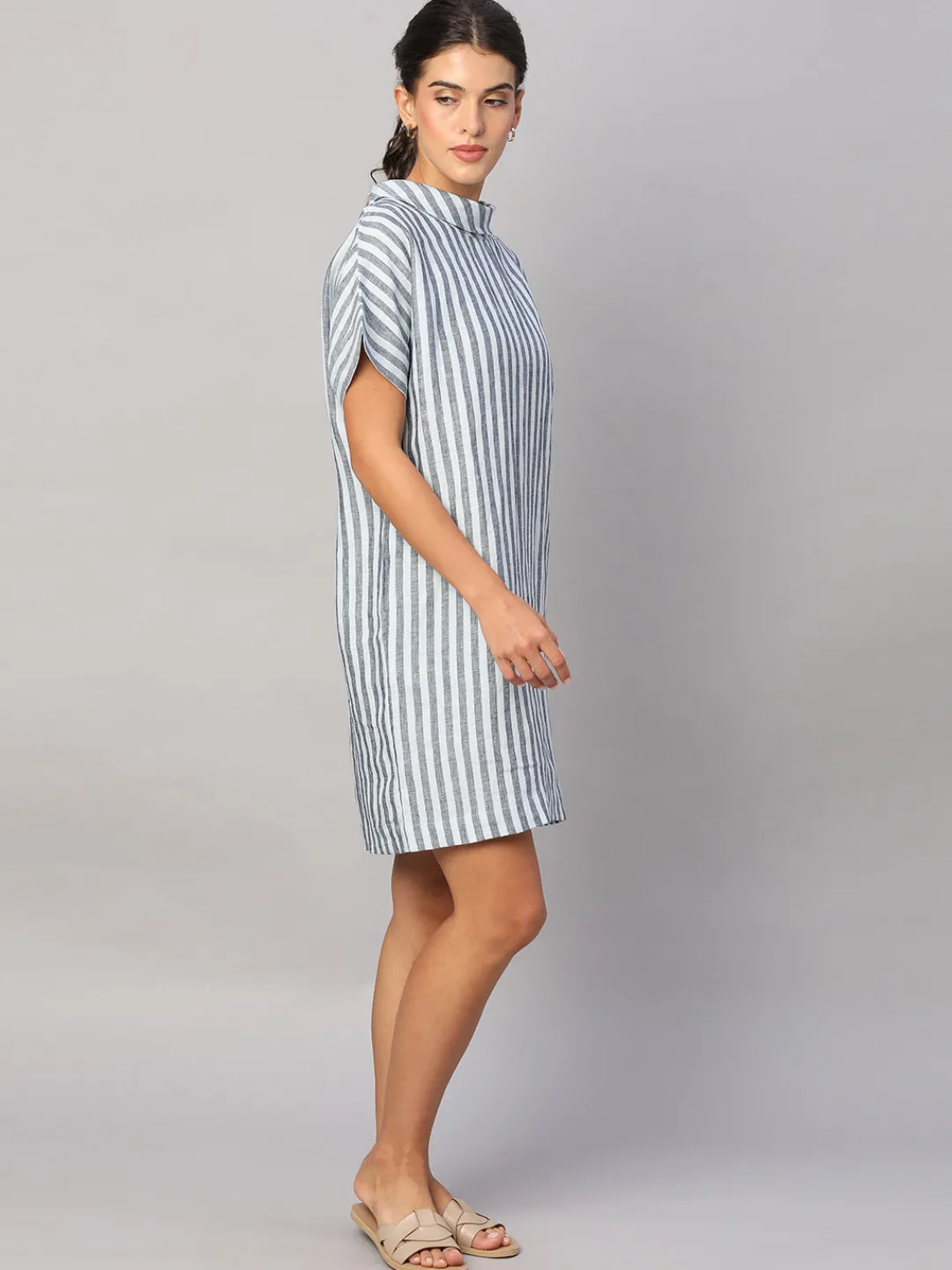 Women Cottonworld Dresses | Dresses^Women's 100% Linen Regular Fit Dress