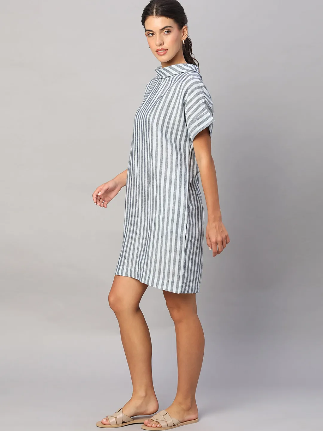 Women Cottonworld Dresses | Dresses^Women's 100% Linen Regular Fit Dress