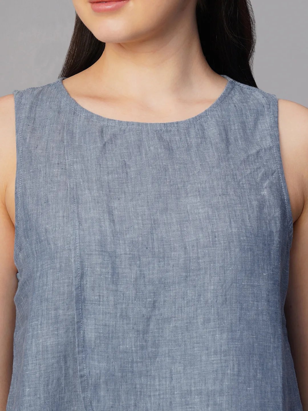 Women Cottonworld Tops & Shirts | Tops & Shirts^Women's 100% Linen Regular Fit Blouse