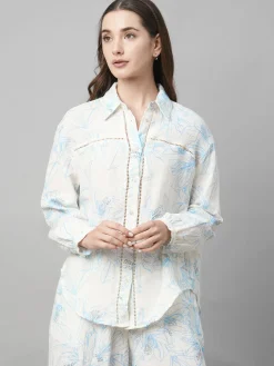 Women Cottonworld Womens Co-Ord Sets^Women's Cotton Boxy Fit Blouse