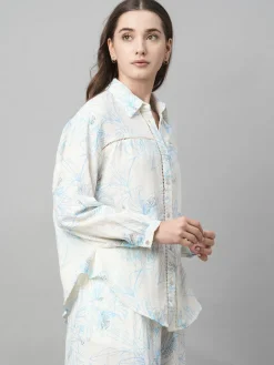 Women Cottonworld Womens Co-Ord Sets^Women's Cotton Boxy Fit Blouse