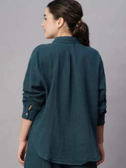 Women Cottonworld Womens Co-Ord Sets^Women's Cotton Boxy Fit Blouse