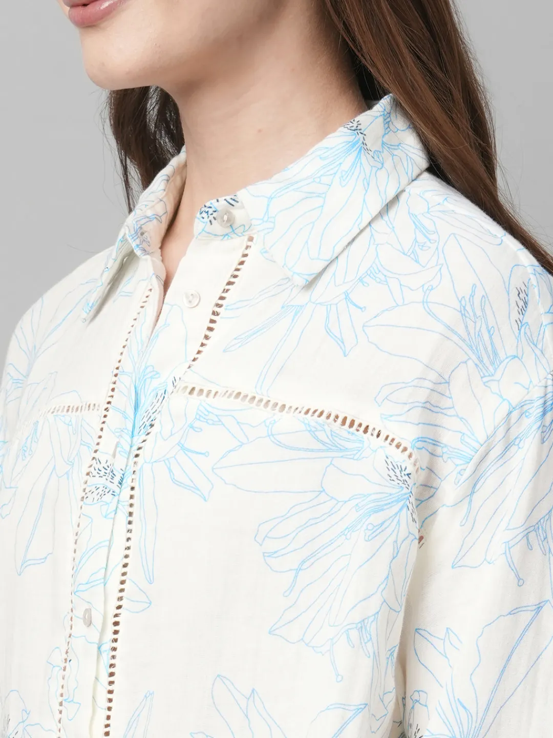 Women Cottonworld Womens Co-Ord Sets^Women's Cotton Boxy Fit Blouse