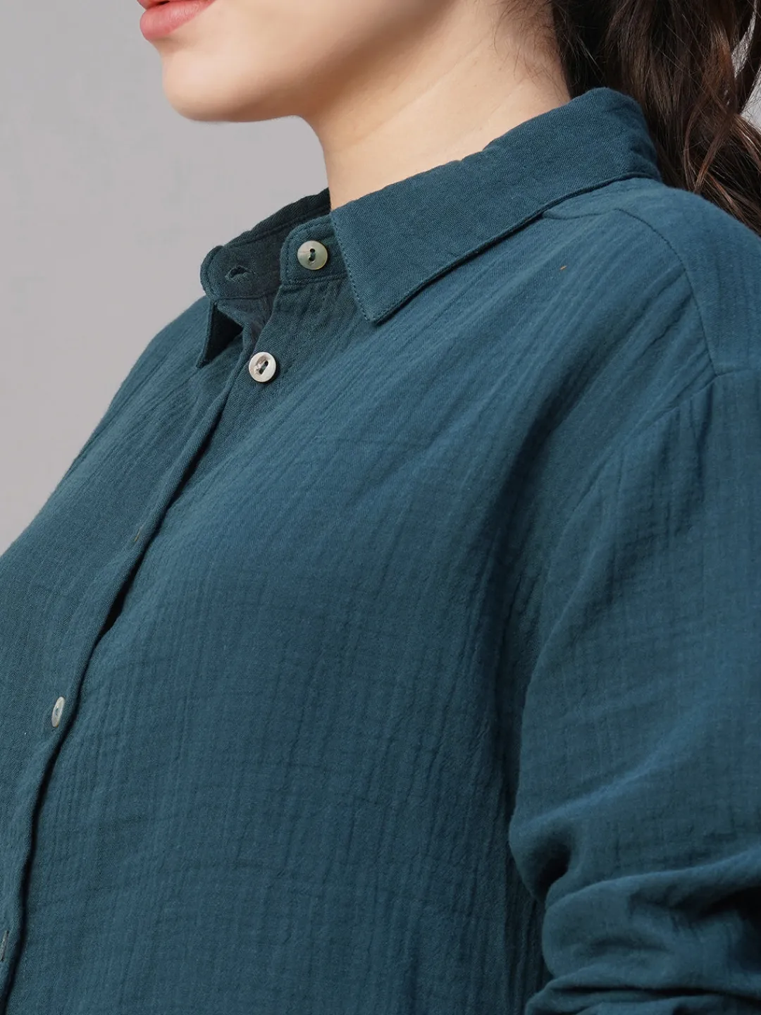 Women Cottonworld Womens Co-Ord Sets^Women's Cotton Boxy Fit Blouse