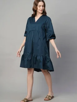 Women Cottonworld Dresses^Women's Cotton Elastane Boxy Fit Dress