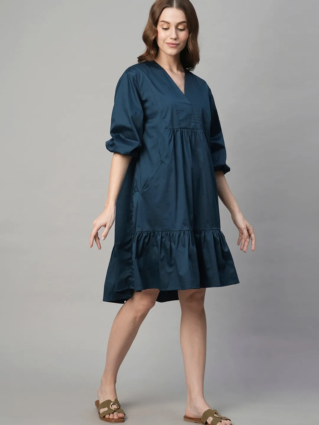 Women Cottonworld Dresses^Women's Cotton Elastane Boxy Fit Dress