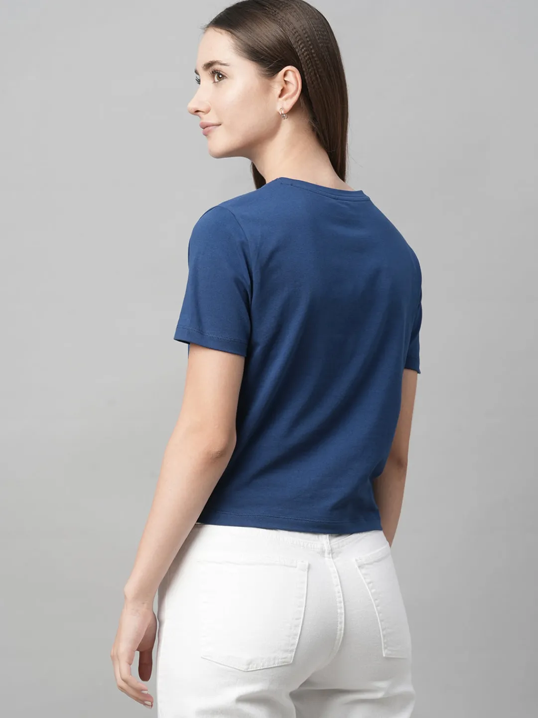 Women Cottonworld Round Neck | Regular Fit^Women's Cotton Elastane Regular Fit Tshirt