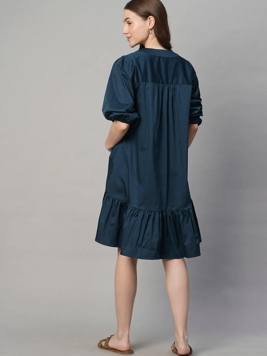 Women Cottonworld Dresses^Women's Cotton Elastane Boxy Fit Dress