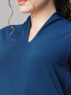 Women Cottonworld V-Neck^Women's Cotton Elastane Slim Fit Tshirt