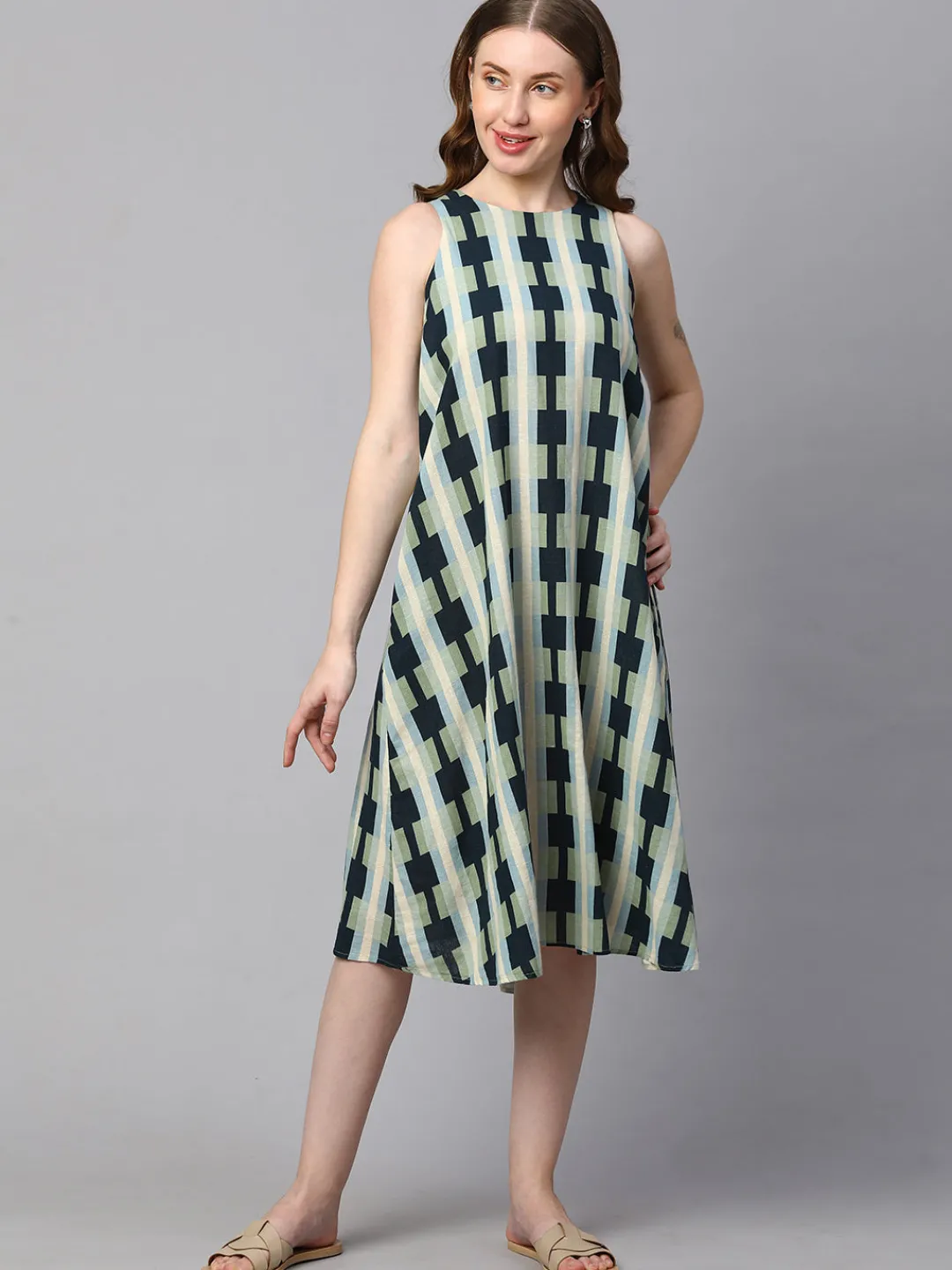 Women Cottonworld Dresses^Women's Cotton Flax A Line Dress
