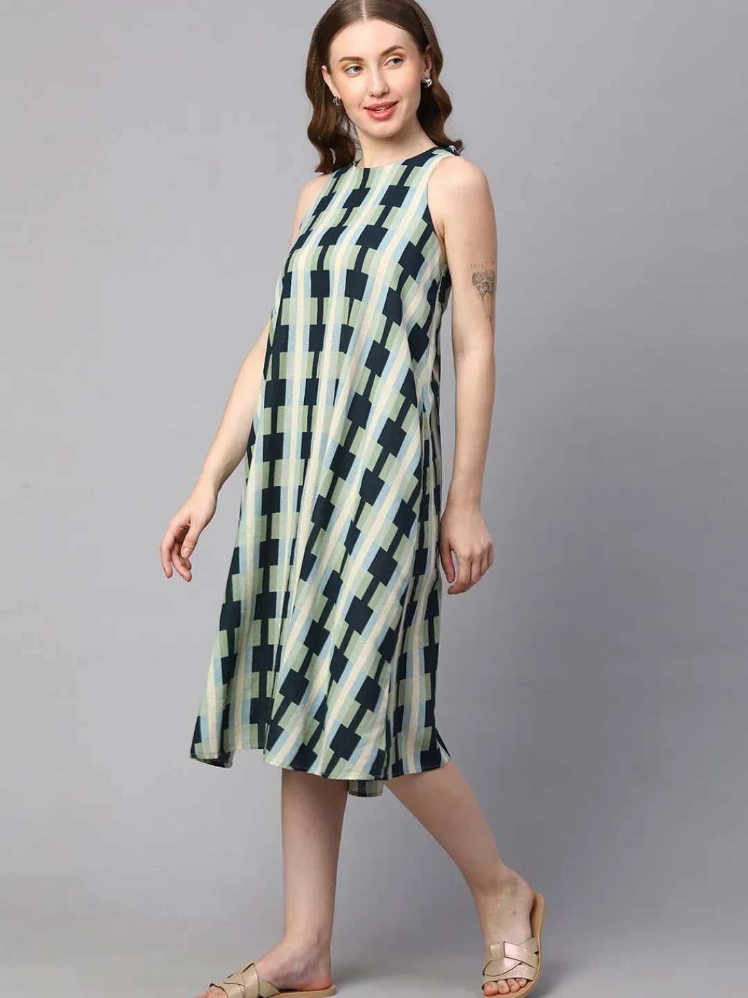 Women Cottonworld Dresses^Women's Cotton Flax A Line Dress