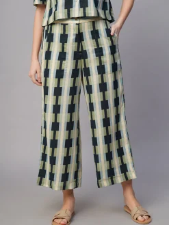 Women Cottonworld Culottes^Women's Cotton Flax Regular Fit Culotte
