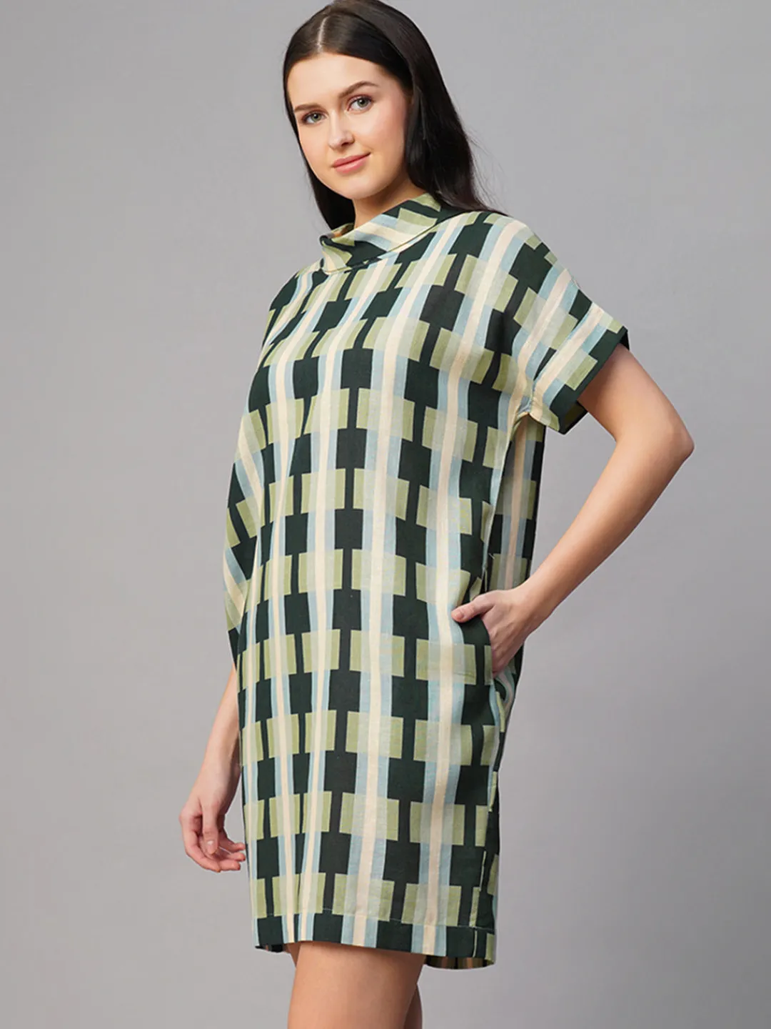 Women Cottonworld Dresses^Women's Cotton Flax Regular Fit Dress