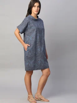 Women Cottonworld Dresses^Women's Cotton Flax Regular Fit Dress