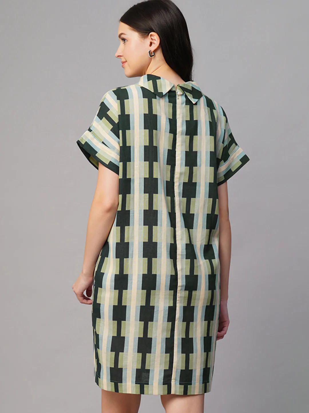 Women Cottonworld Dresses^Women's Cotton Flax Regular Fit Dress