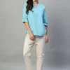 Women Cottonworld Tops & Shirts | Tops & Shirts^Women's Cotton Linen Regular Fit Blouse