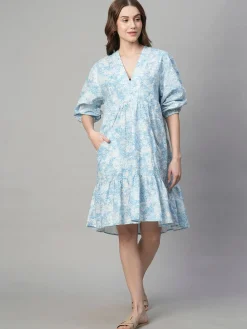 Women Cottonworld Dresses | Dresses^Women's Cotton Linen Boxy Fit Dress