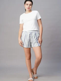 Women Cottonworld Shorts | Shorts^Women's Cotton Linen Regular Fit Shorts