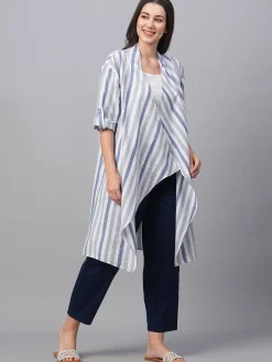 Women Cottonworld Tops & Shirts | Tops & Shirts^Women's Cotton Linen Regular Fit Shrug