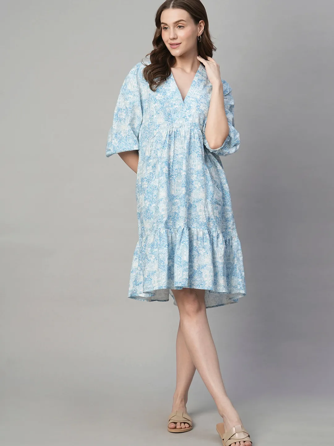 Women Cottonworld Dresses | Dresses^Women's Cotton Linen Boxy Fit Dress