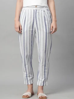Women Cottonworld Pants | Pants^Women's Cotton Linen Regular Fit Pant