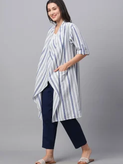 Women Cottonworld Tops & Shirts | Tops & Shirts^Women's Cotton Linen Regular Fit Shrug