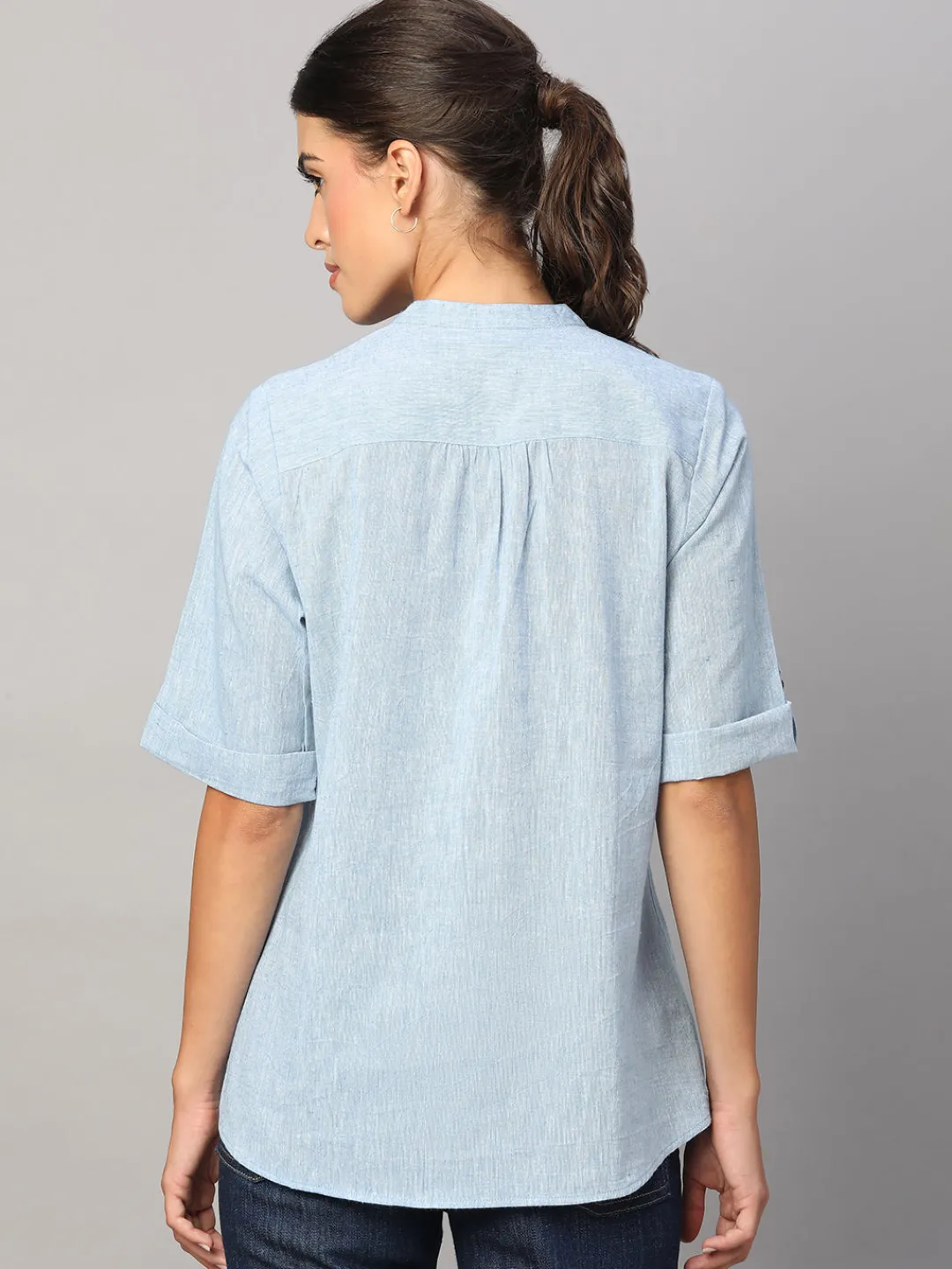 Women Cottonworld Tops & Shirts | Tops & Shirts^Women's Cotton Linen Regular Fit Blouse